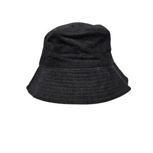 Free People Black Corduroy Bucket Hat Casual Fashion Trendy Everyday‎ Style